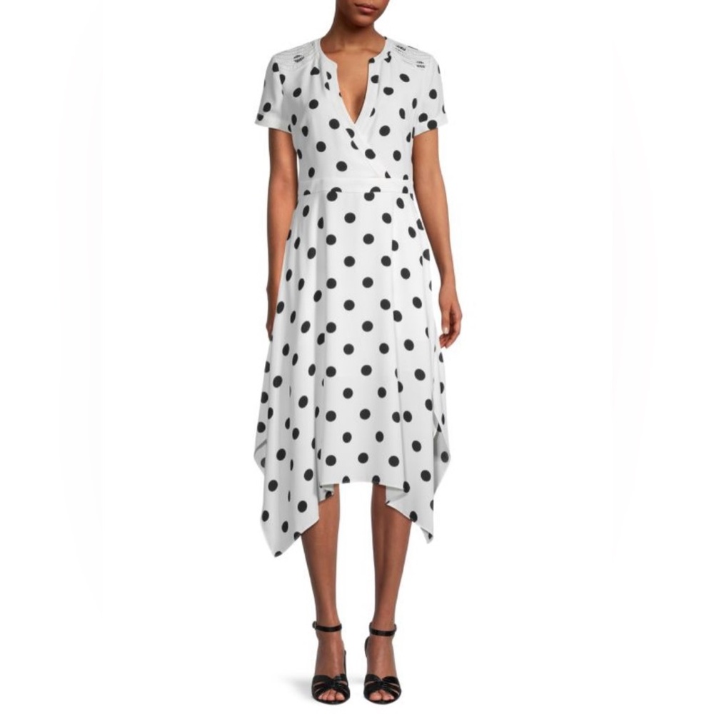 🖤 Karl Lagerfeld Polka Dot Midi Dress